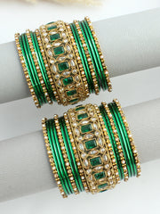 Harini Bangle Set / Stack-Green 