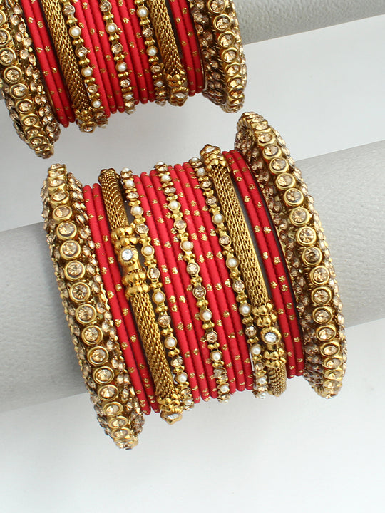 Faria Bangle set / Stack-Red 