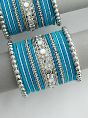 Varsha Bangle Set / Stack- Turquoise