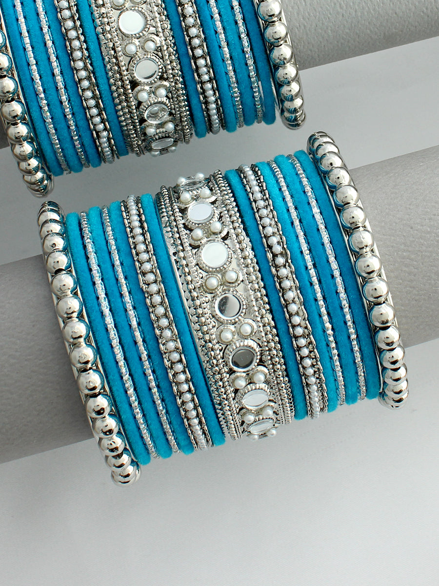 Varsha Bangle Set / Stack- Turquoise