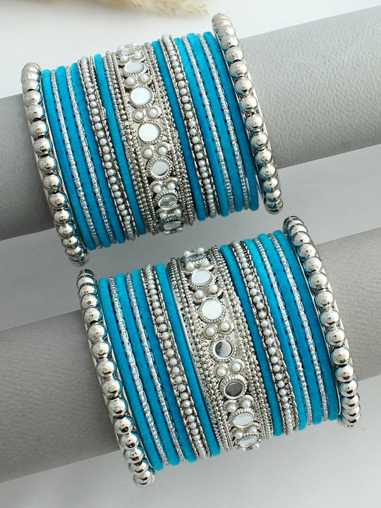 Varsha Bangle Set / Stack- Turquoise