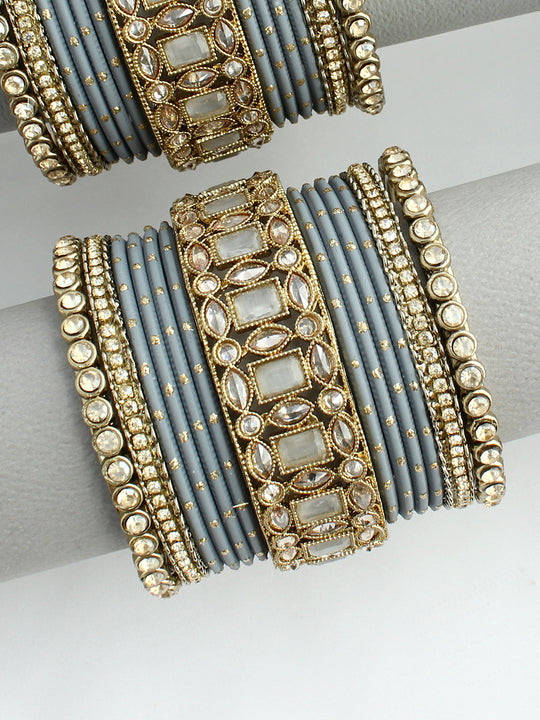 Dhriti Bangle set / Stack-Gray