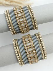 Dhriti Bangle set / Stack-Gray 