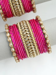 Maria Bangle set / Stack-Hot Pink 