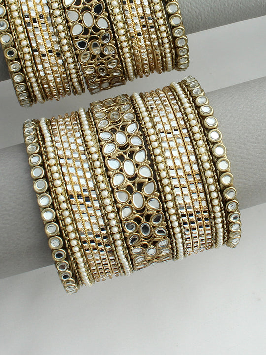 Zafira Bangle set / Stack-Antique Gold 