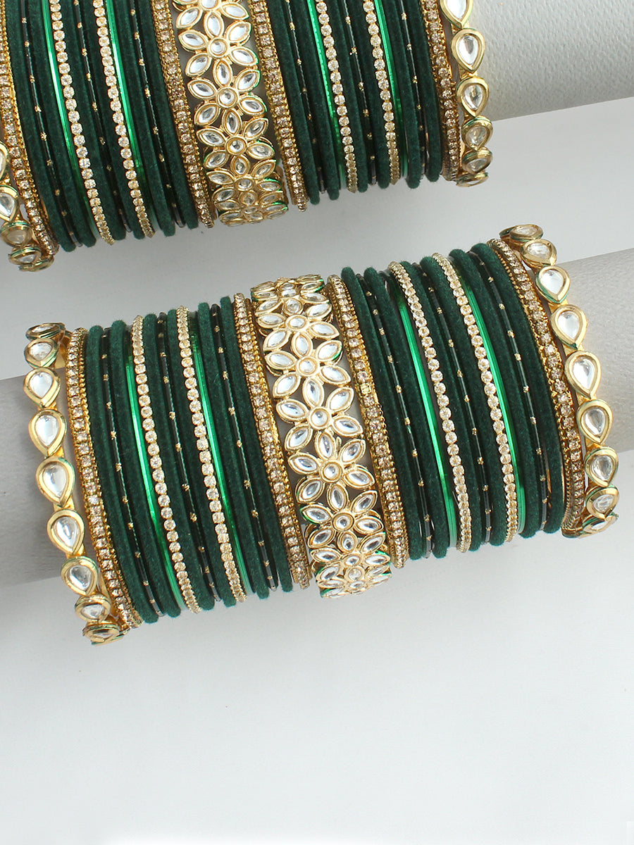 Akshara Bangle set / Stack-Green 