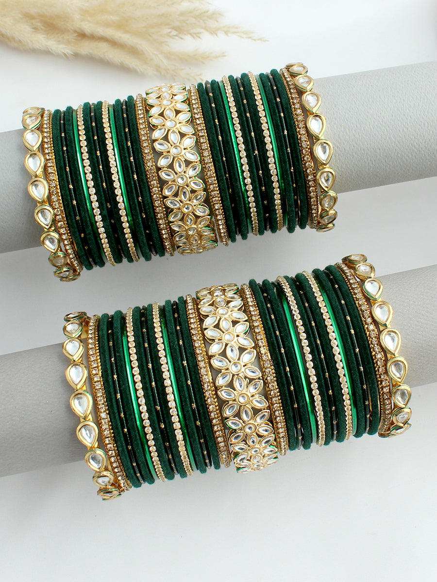 Akshara Bangle set / Stack-Green 