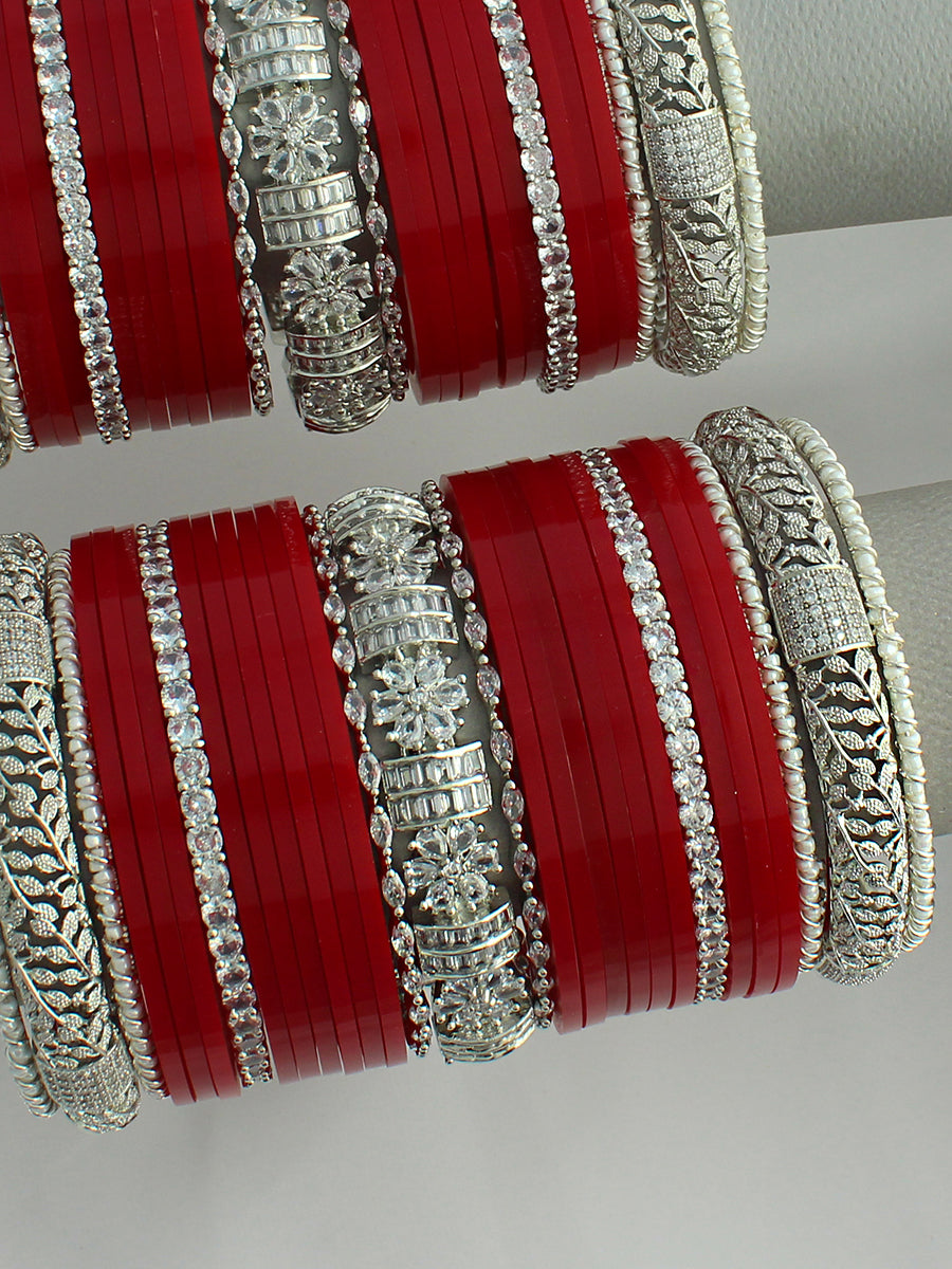 Kashish Bridal Choora Bangle Set-Marron 