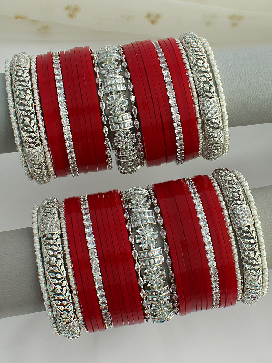 Kashish Bridal Choora Bangle Set-Marron 