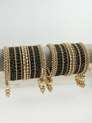 Ritanshi Bangle Set / Stack-Black 