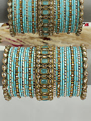 Bhumika Bangle Set / Stack-Turquoise