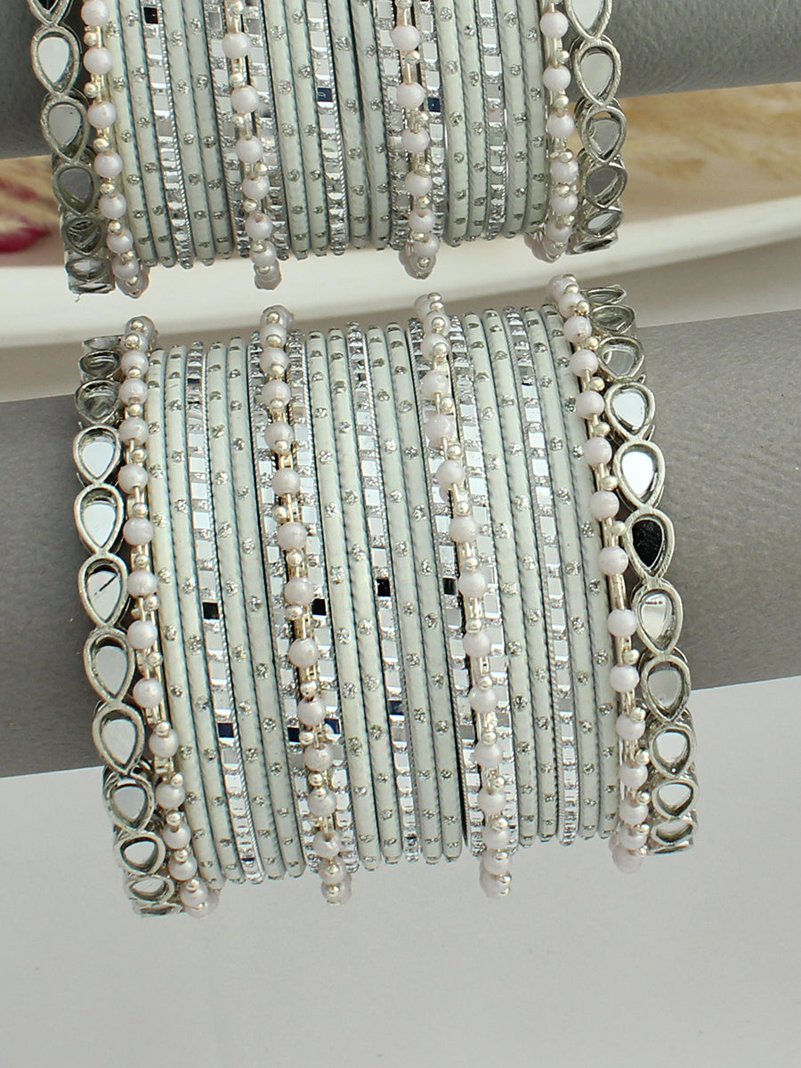 Zara Bangle Set Stack-White 