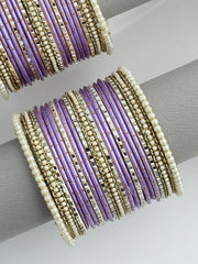 Atika Bangle Set / Stack-Lavender 