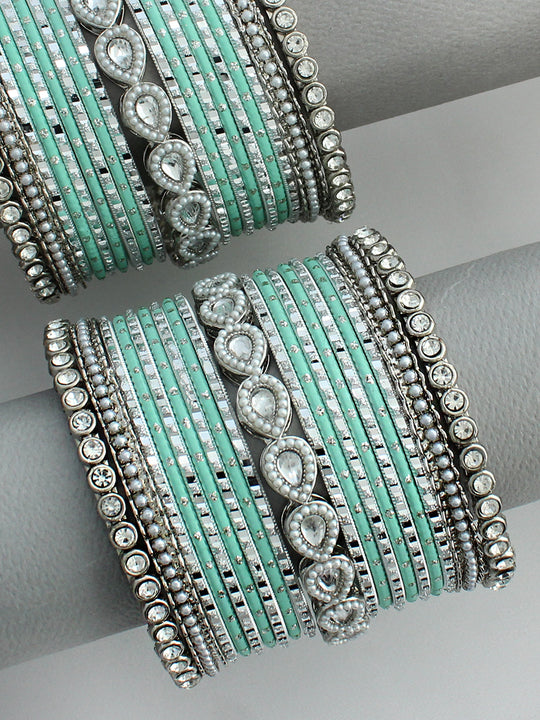 Sana Bangle Set / Stack-Mint Green 