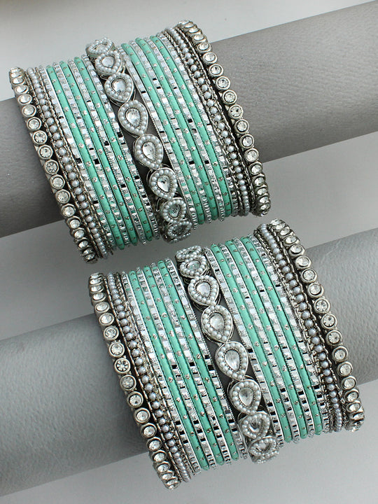 Sana Bangle Set / Stack-Mint Green 