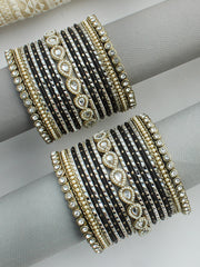 Sana Bangle Set / Stack-Black 