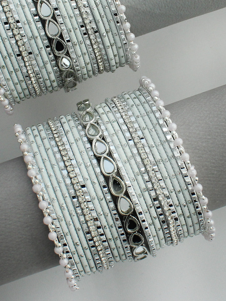 Yana Bangle Set / Stack-White 