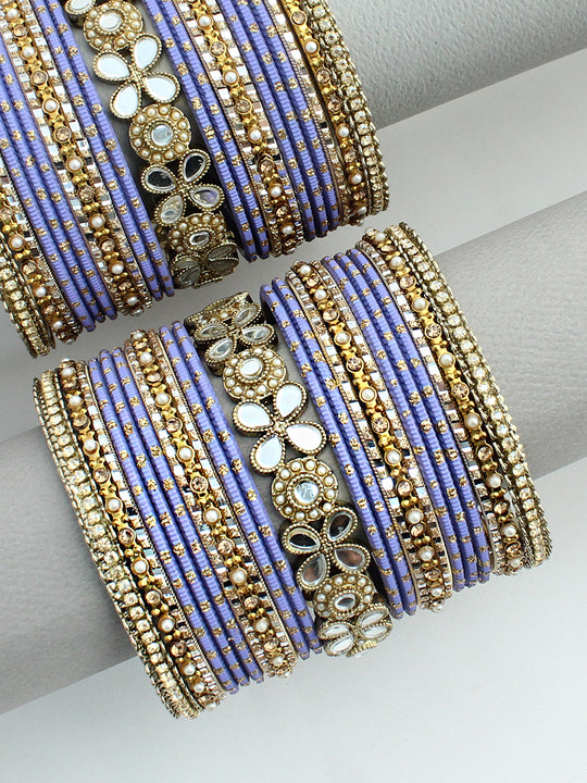 Virali Bangle Set / Stack-Lavender 