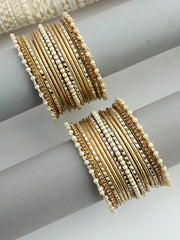 Sonika Bangle Set-Gold