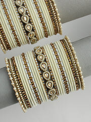 Viha Bangle Set / Stack-Ivory