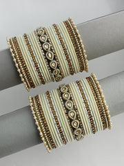 Viha Bangle Set / Stack-Ivory