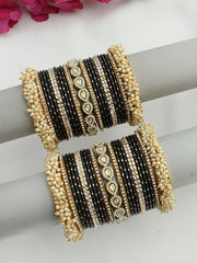 Navira Bangle Set / Stack-Black 