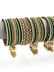 Nirvya Bangle Set / Stack-Green