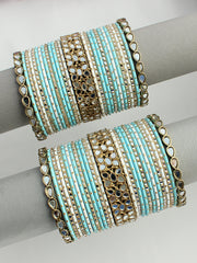 Apeksha Bangle Set / Stack-Turquoise