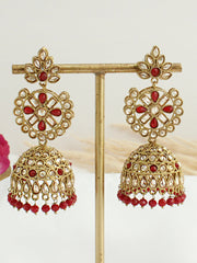 Arshi Earrings - Maroon