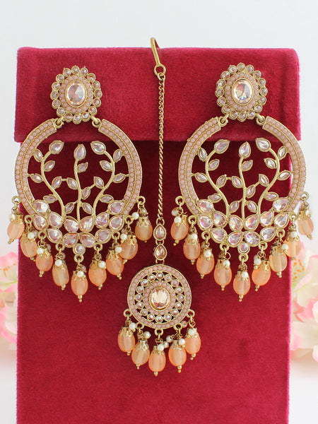 Flipkart.com - Buy Shoshaa Shoshaa Gold-Toned Pink color Kundan studded  Drop Earrings Brass Drops & Danglers Online at Best Prices in India