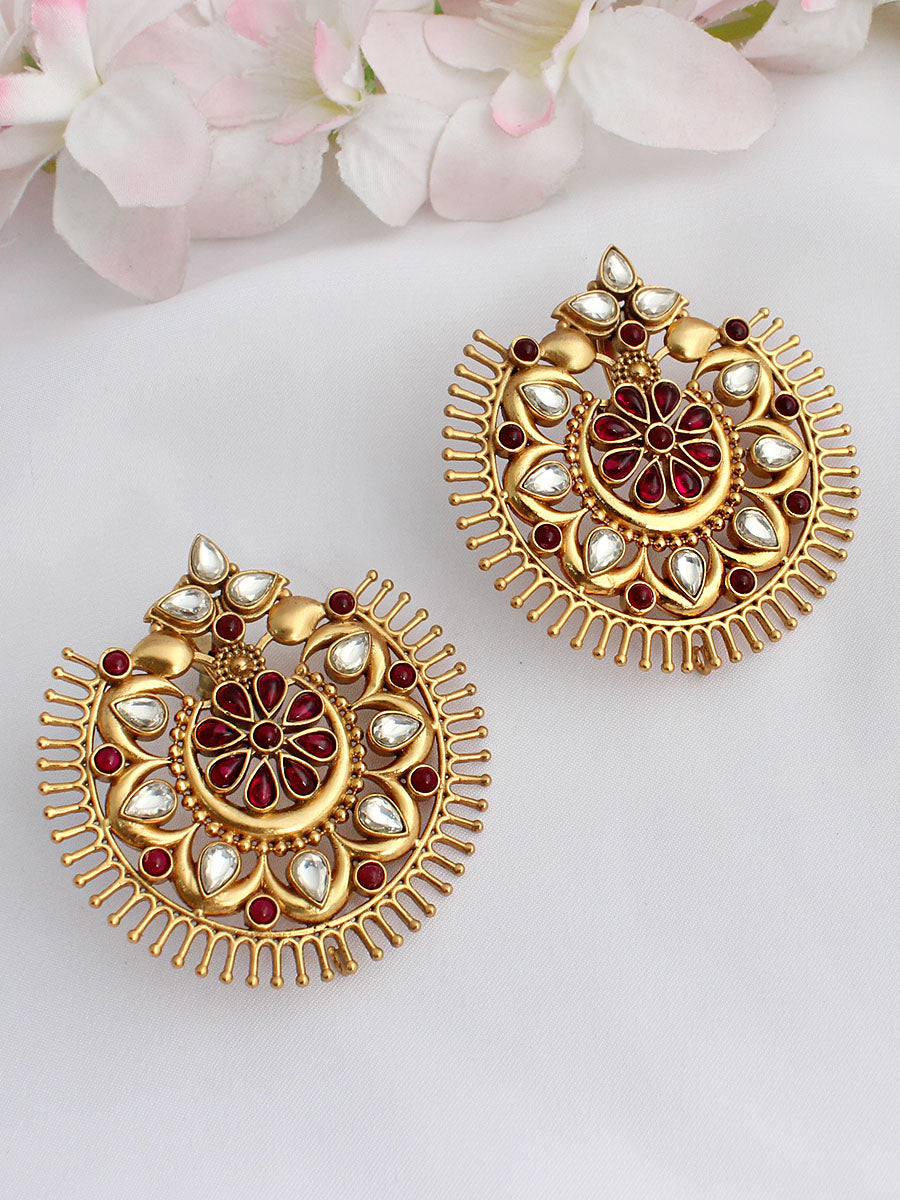 Sukriti Earrings - Ruby