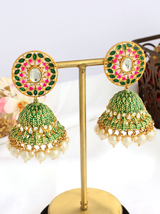 Kaynat Earrings-Green