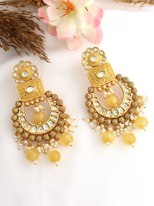 Tanushri Earrings-Yellow