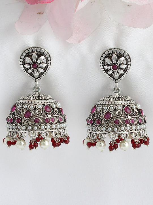 Inakshi Earrings - Hot Pink