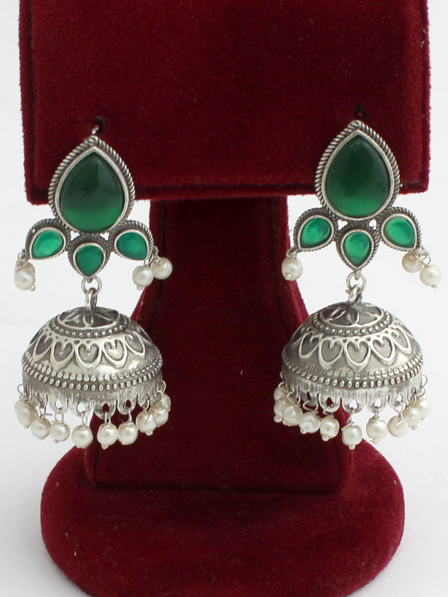 Green jhumki on sale