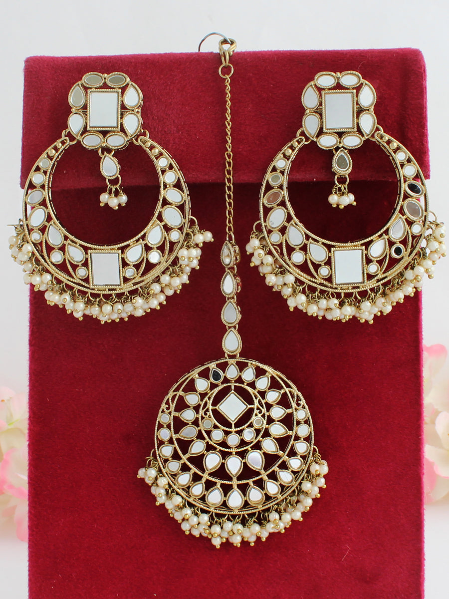 Buy Gold Plated Black Drop Kundan Chandbali Earrings online from Karat Cart