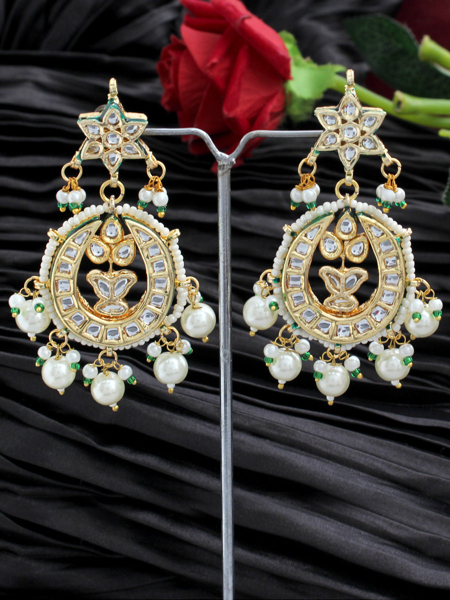 Heavy 3 layers chandbali earrings – Yuvi_Collections