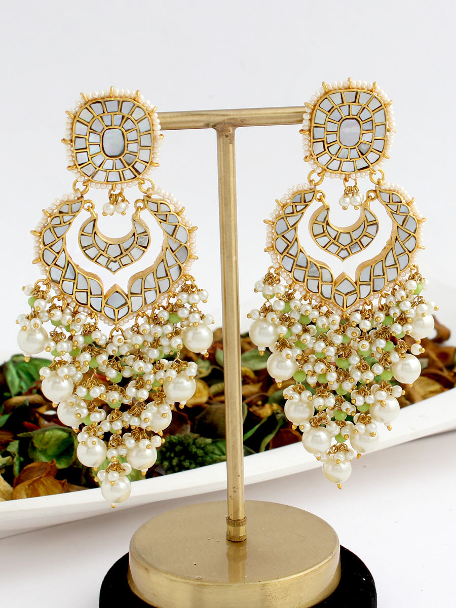 Shuchi Earrings-Pearl