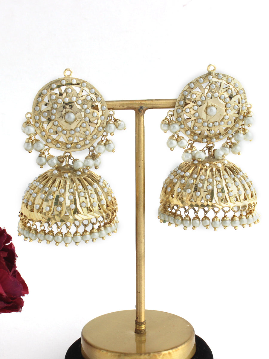 Mishali Jadau Jhumki Earrings