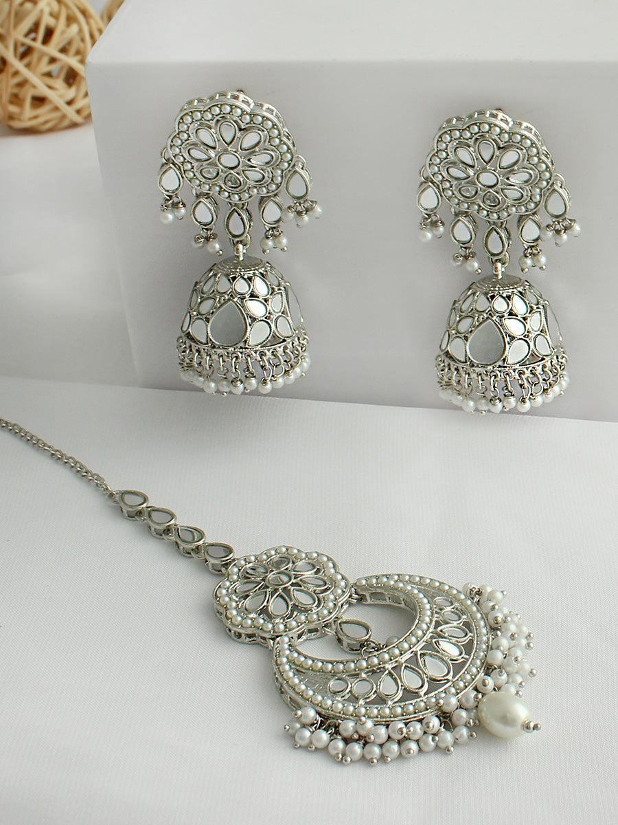 Keesha Mirror Earrings & Tikka