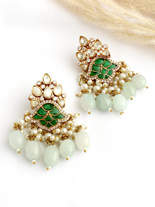 Maanvi Earrings-Mint Green