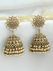 Pakhi Jhumki Earrings-Gold