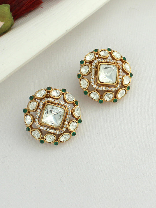 Sheeba Stud Earrings-Green