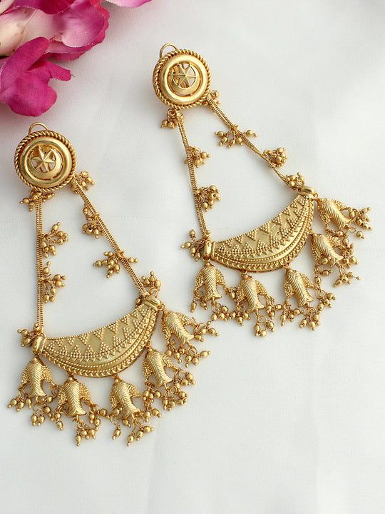 Alia Long Earrings- Gold  
