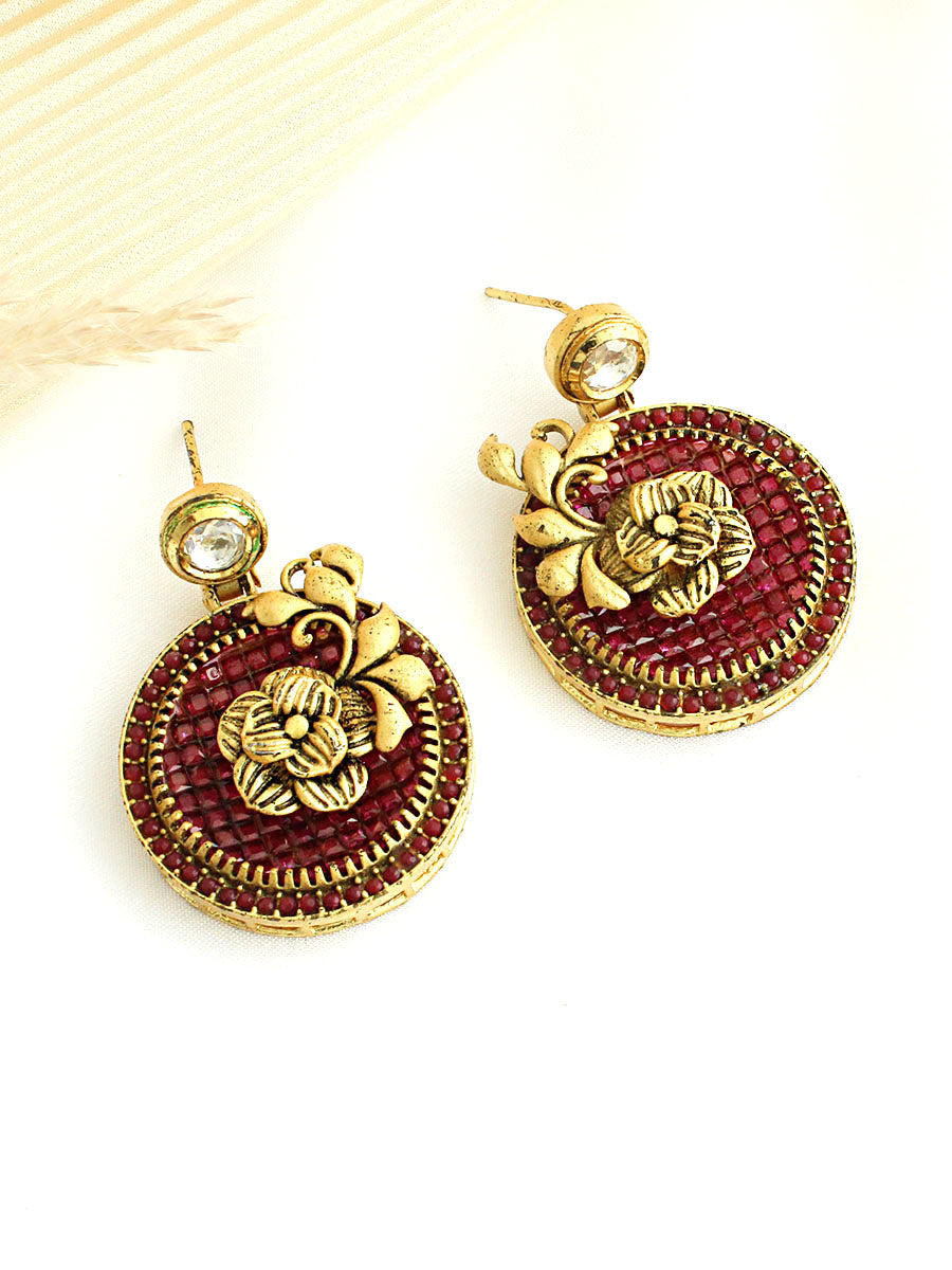 Tripti Earrings - Ruby