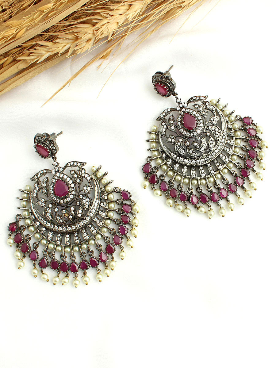 Lavanya Earrings- Ruby