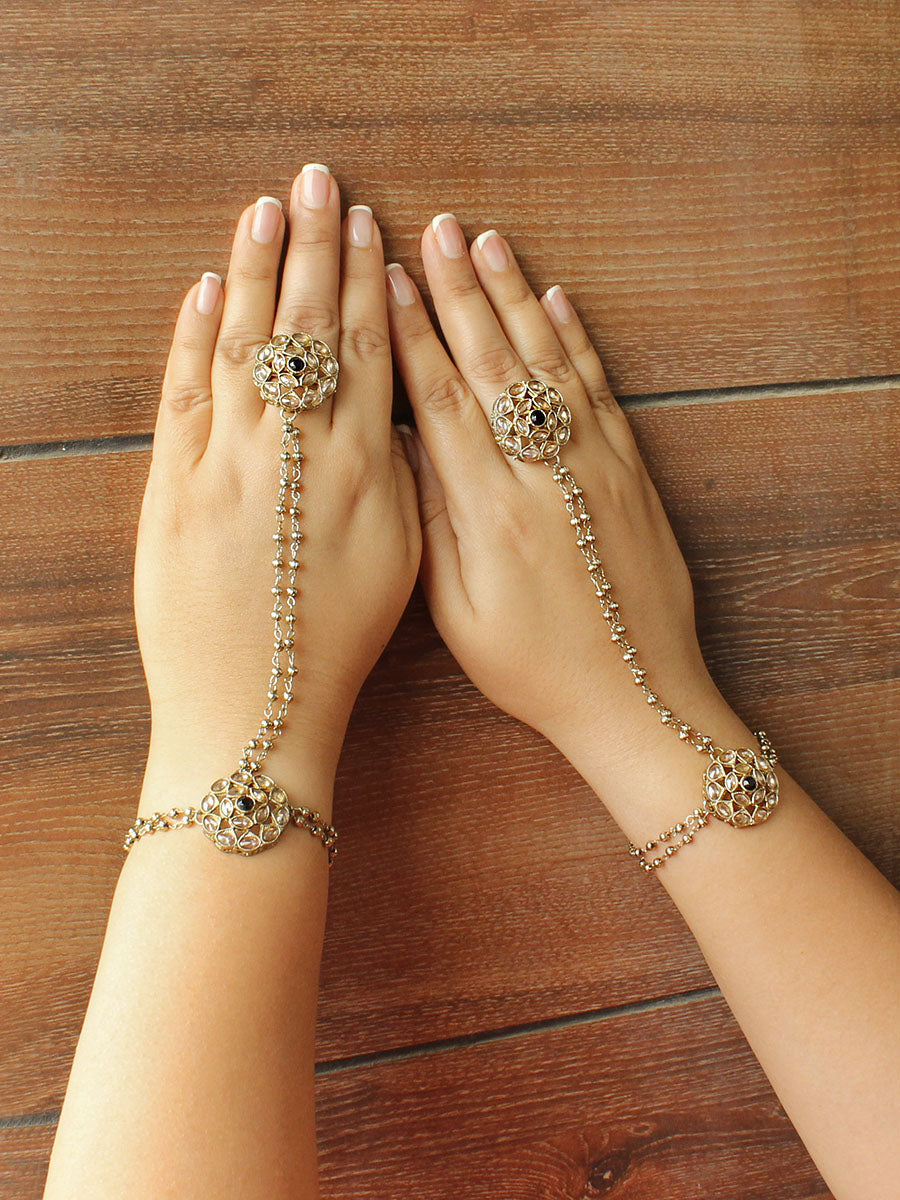 Jiya Hand Harness / Bracelet-Black