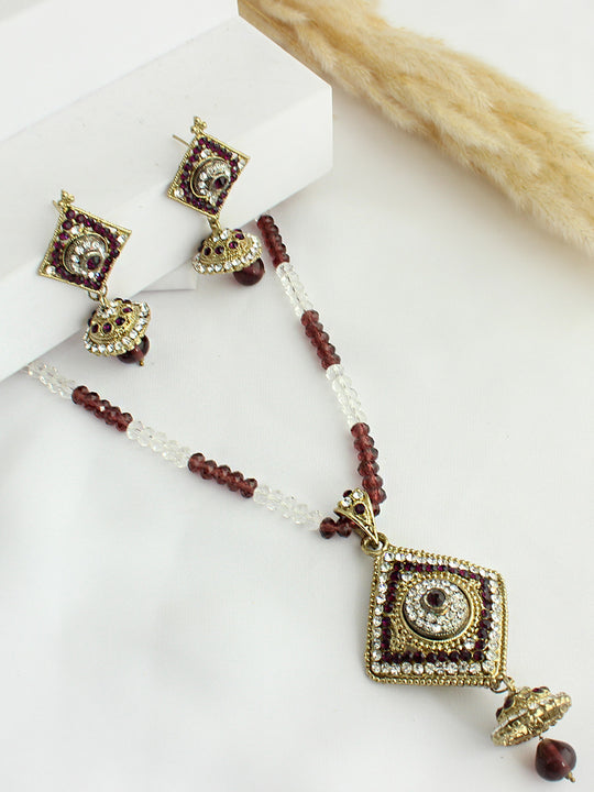 Ismat Pendant Set-Purple