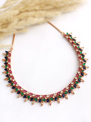 Rashi Cz Necklace-Multicolor