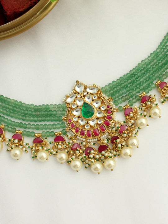 Multan Choker Necklace-Multicolor